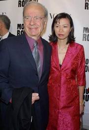 Rupert e Murdoch e la moglie Wendy Deng