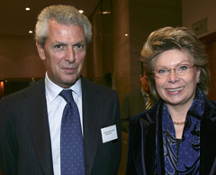 Marco Tronchetti Provera e Viviane Reding