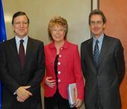 José Manuel Barroso, Viviane Reding, Franco Bernabè