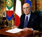 Il Presidente della Repubblica Giorgio Napolitano