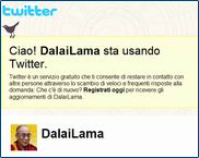 Il Dalai Lama su Twitter