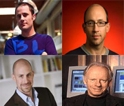 Dick Costolo, Tony Bates, Evan Williams e Josh Silverman