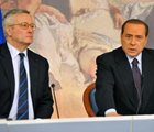 Il Ministro Giulio Tremonti e il Presidente del Consiglio Silvio Berlusconi