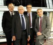 Pedro Piqueras, Paolo Vasile, Juan Pedro Valentin, Chema Baptist