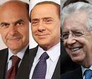ilSocialPolitico: Pierluigi Bersani, Silvio Berlusconi e Mario Monti