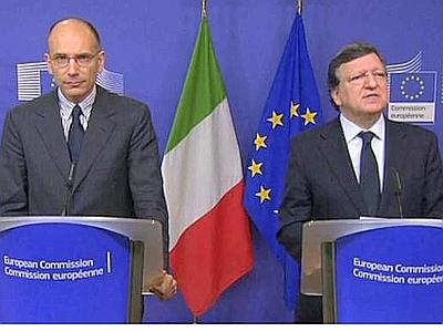 Enrico Letta e Josè Manuel Barroso