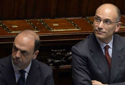 Angelino Alfano ed Enrico Letta