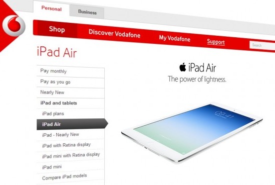 Vodafone iPad Air