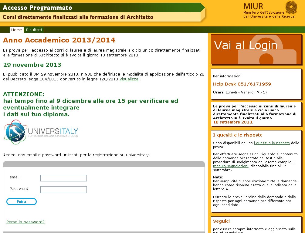 Accessoprogrammato.miur.it