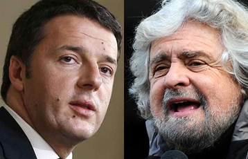 Matteo Renzi vs Beppe Grillo