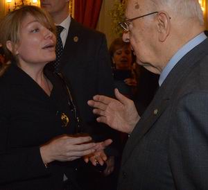 Gabriella Cims e Giorgio Napolitano