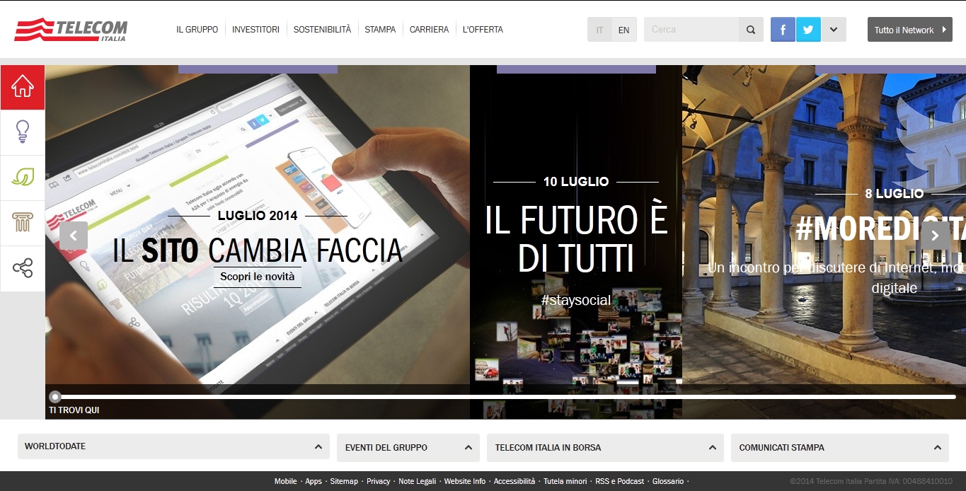 Telecom Italia_Nuovo Sito Web