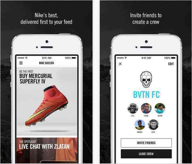 Nike Football app screenshot