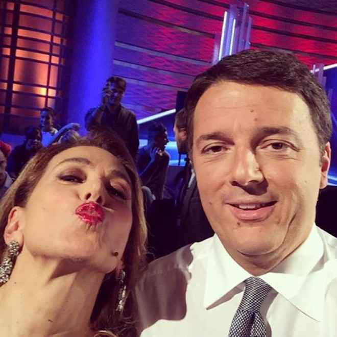 Barbara D'Urso Matteo Renzi