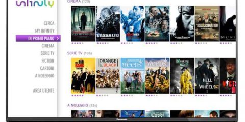Infinity, app per tv Panasonic e contenuti super HD