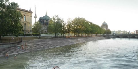 Smart community, una piscina pubblica nel fiume Sprea di Berlino