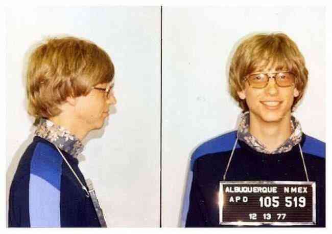 Bill Gates arrestato per guida senza patente nel 1977