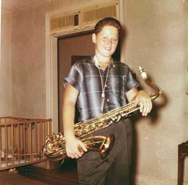 Bill Clinton col suo sassofono nel 1960