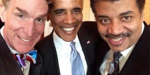 Non solo Renzi: Il selfie di Bill Nye con Barack Obama e Neil Degrasse Tyson