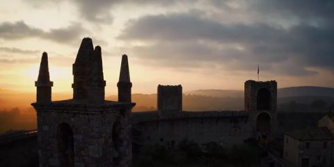 Siena e il Castello di Monteriggioni visti dal drone
