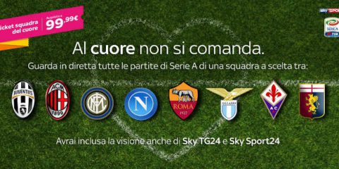 Su Sky online il calcio pay per view, 900 partite tra Serie A ed Europa League