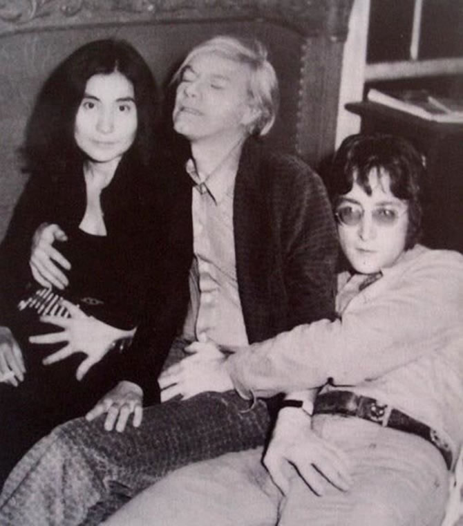 John Lennon, Yoko Ono e Andy Warhol