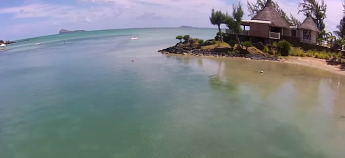 Grand Gaub Lux Resort dell’Isola di Mauritius visto dal drone