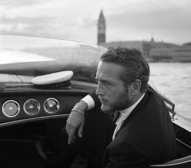 Paul Newman a Venezia per la Mostra del Cinema (1963)