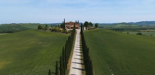 video drone val d'orcia toscana