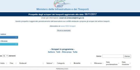 Scioperi.mit.gov.it