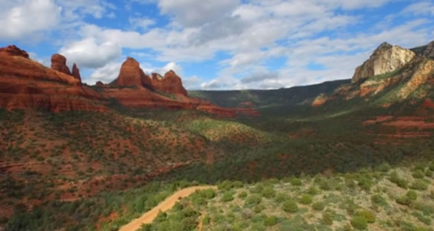 Le rocce di Sedona (Arizona) viste dal drone