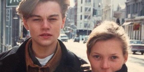 Giovani e belli. Si sono proprio loro: Leonardo Di Caprio e Kate Moss a fine anni Ottanta