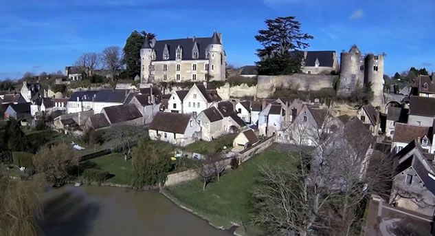 Montrésor, uno dei più bei villaggi di Francia visto dal drone