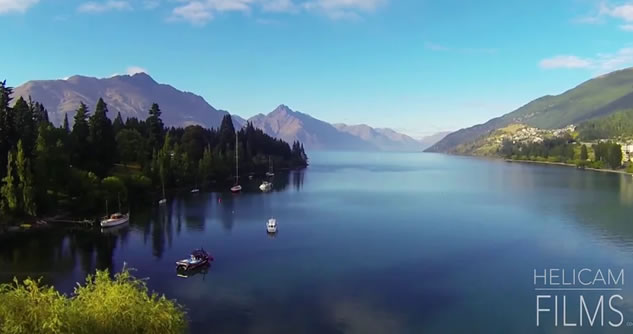 Qeenstown (Nuova Zelanda) vista dal drone