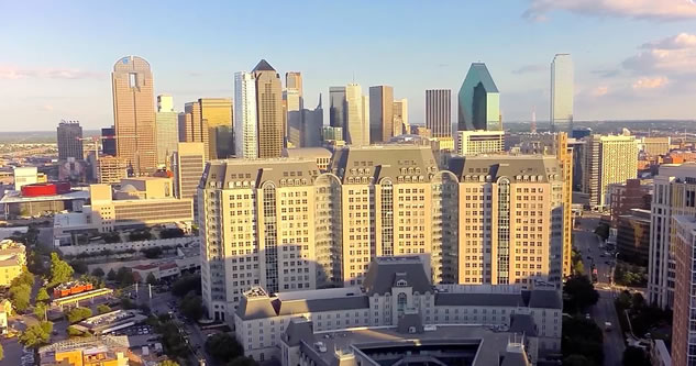 Dallas vista dal drone