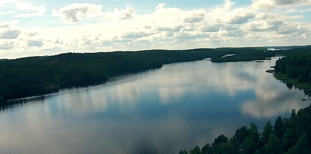 Finlandia: il lago SaimaaI visto dal drone