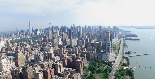 New York vista dal drone