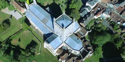 Video Droni. L’Abbazia di Tewkesbury (Gloucestershire) vista dal drone