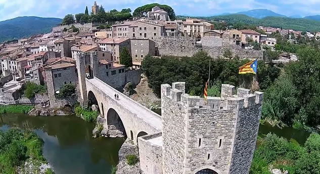 Girona (Catalogna) vista dal drone