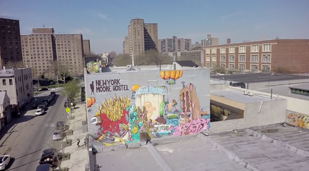I graffiti di Brooklyn (New York) visti dal drone