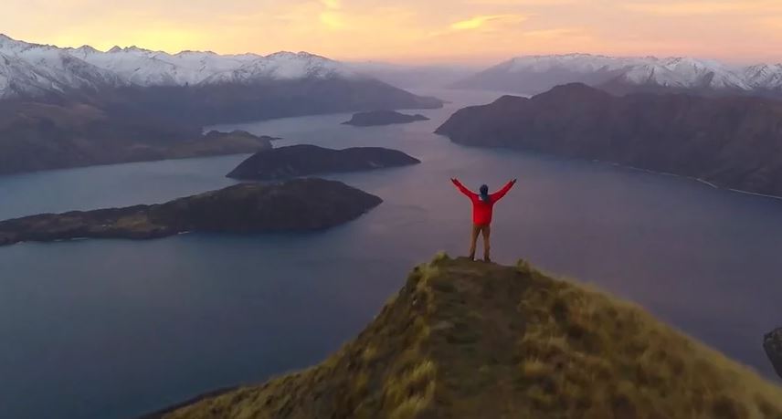 a Nuova Zelanda vista dal drone