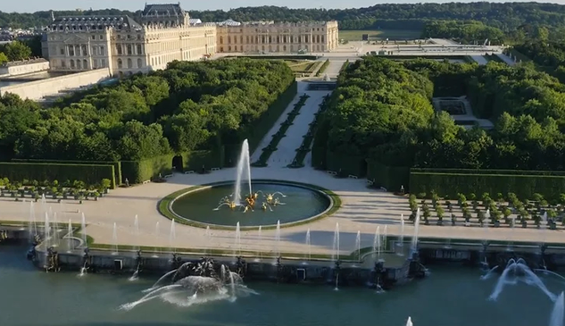 Le fontane di Versailles viste dal drone