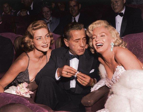 Lauren Bacall, Humphrey Bogart e Marilyn Monroe
