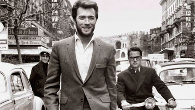 Clint Eastwood a passeggio per Via Veneto a Roma