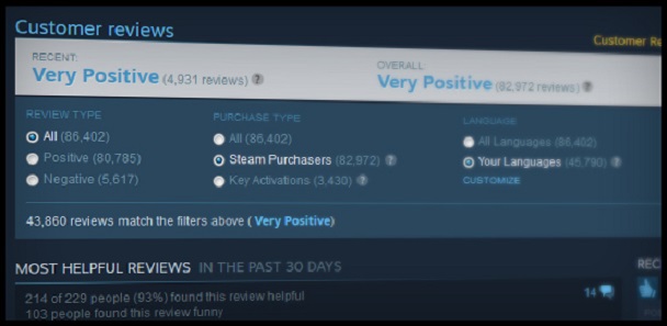 Recensioni Steam