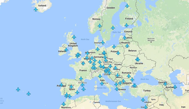 mappa wifi aeroporti