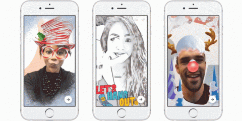 Facebook copia sempre più Snapchat: filtri per Messenger perché ‘le foto stanno sostituendo la tastiera’