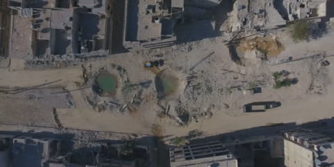 La distruzione di Aleppo ripresa dal drone (Video)