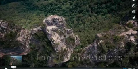 Video Droni. Il picco delle Tre Sorelle (Blue Mountans, Australia) visto dal drone