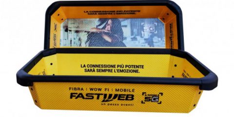 Comunicazione non convenzionale, Fastweb con One.Tray nei principali aeroporti Italiani